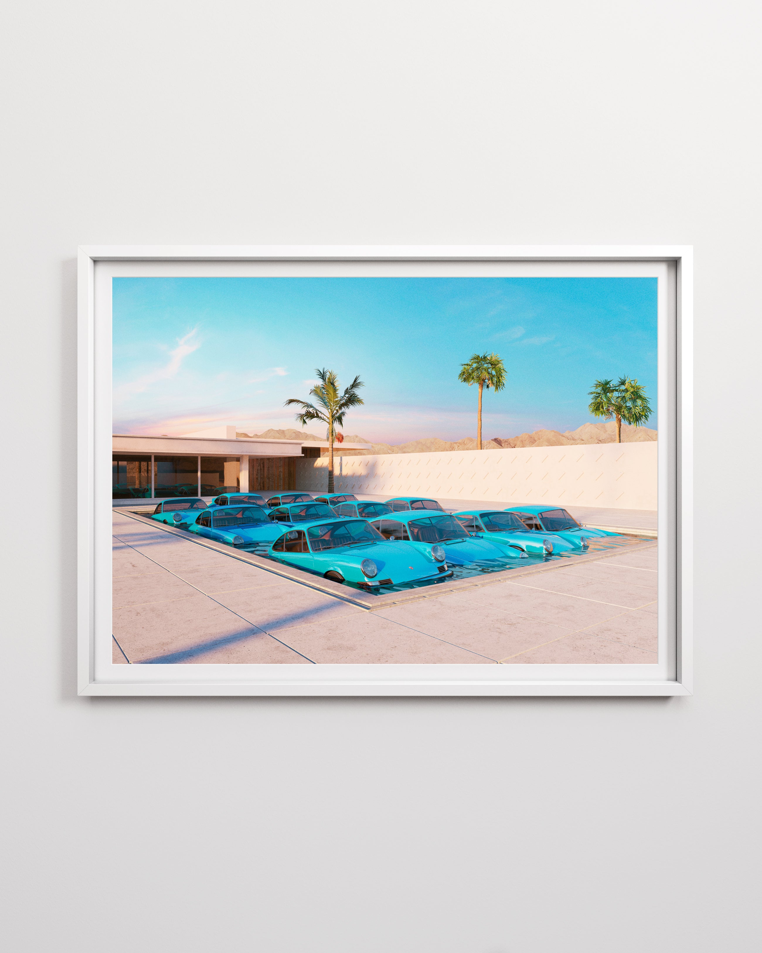 12 Porsches In A Pool