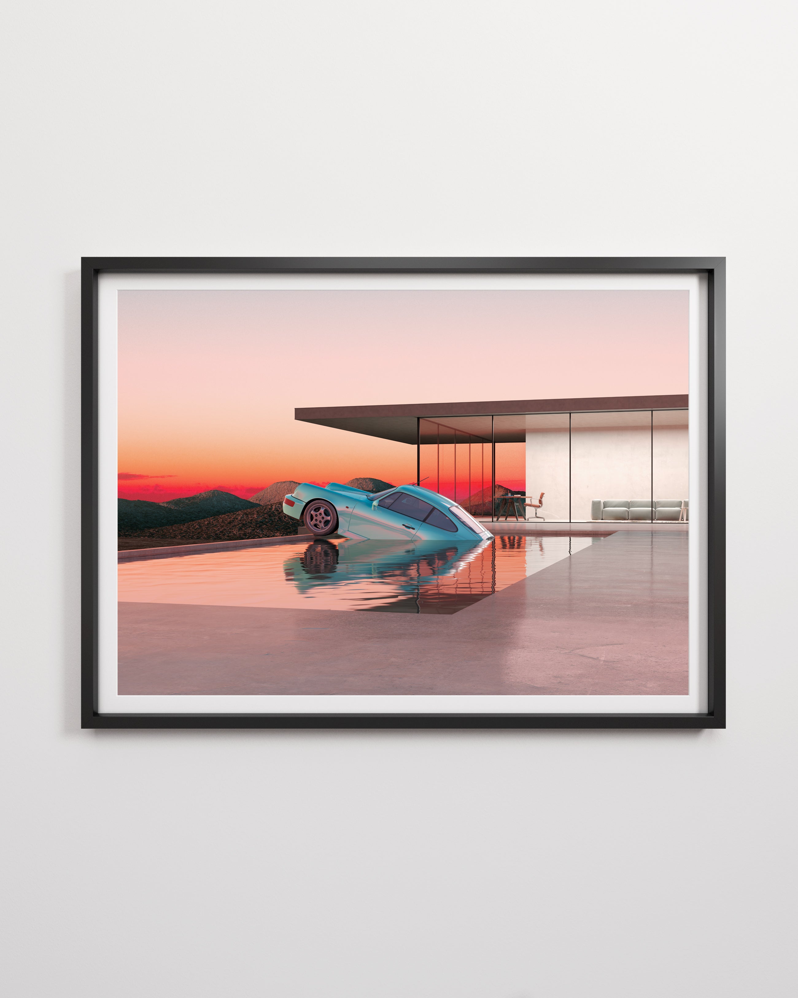 blue 964 in a pool with the lights on – Chris Labrooy